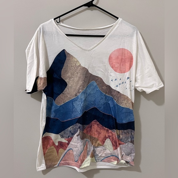 Mountain Landscape T-shirt S/M - Picture 1 of 2